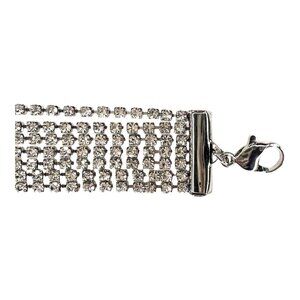 🚨CLEARANCE!!! Sparkly Shiny Seven Strand Cubic Zirconia and Silver Bracelet